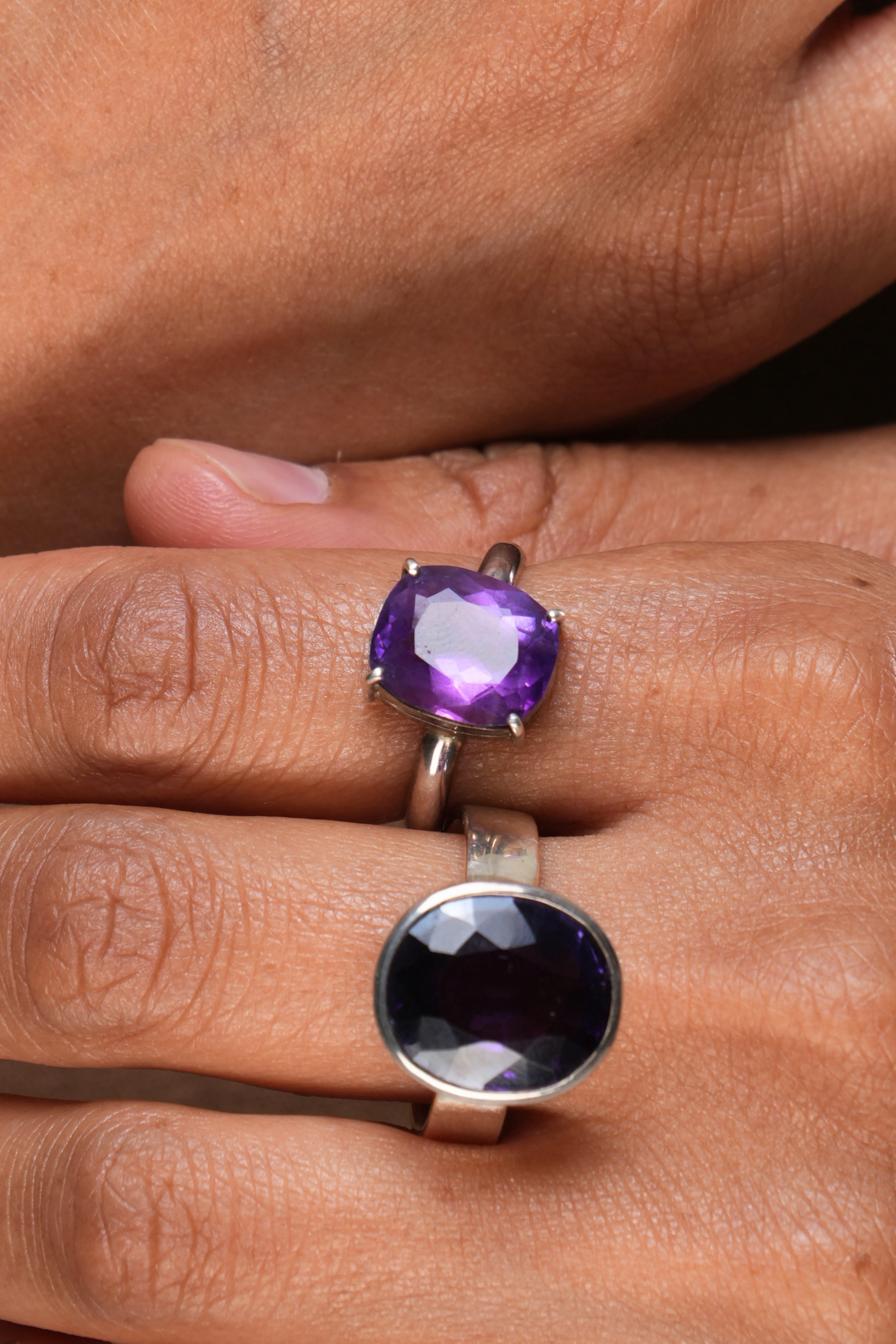 Amethyst Prong Setting (Square) Ring, Odyssey by Silver